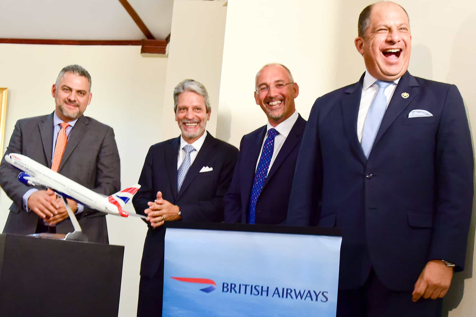 British Airwayws new route to San José. Aug. 5, 2015