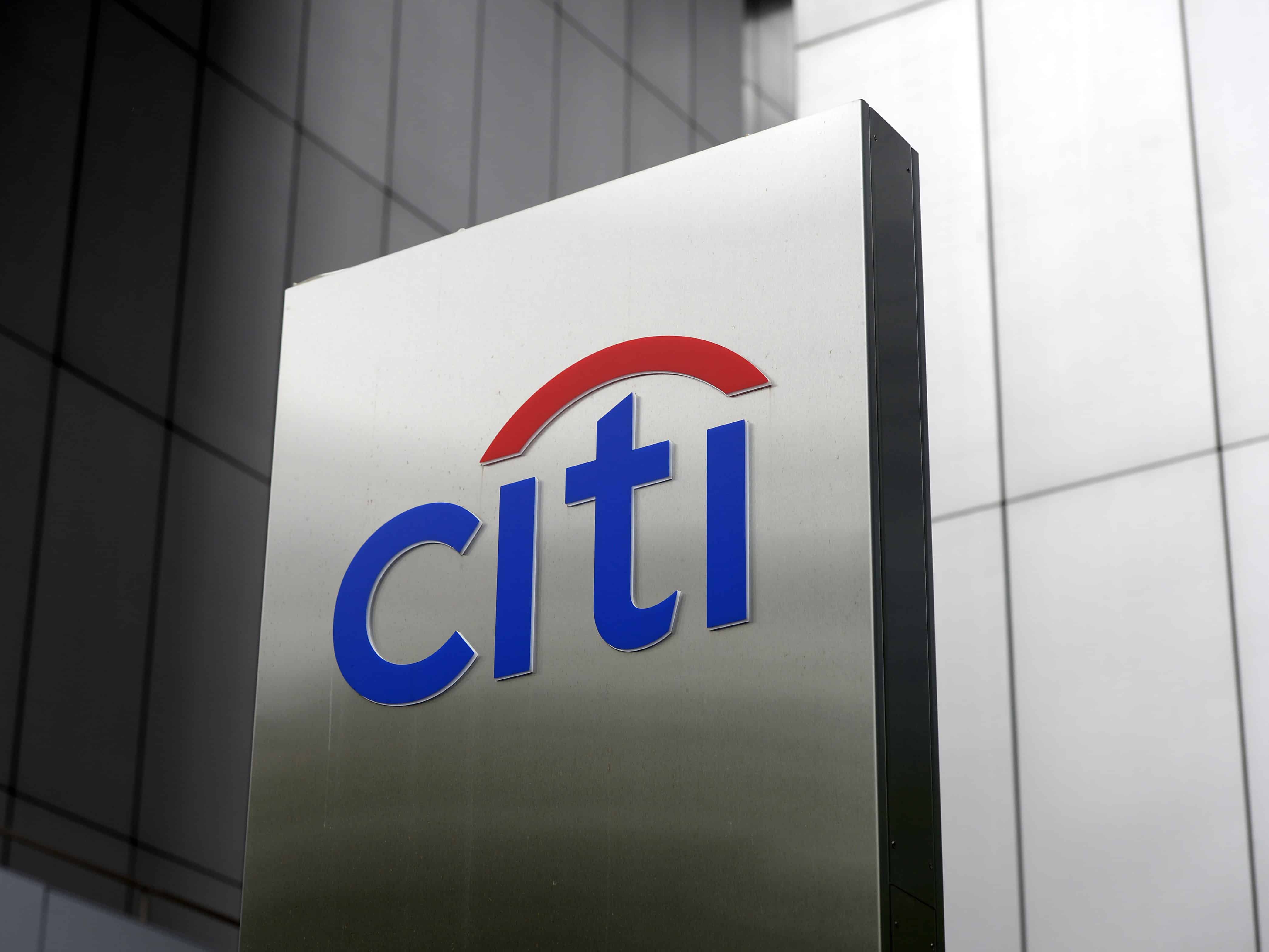 A Citigroup sign.