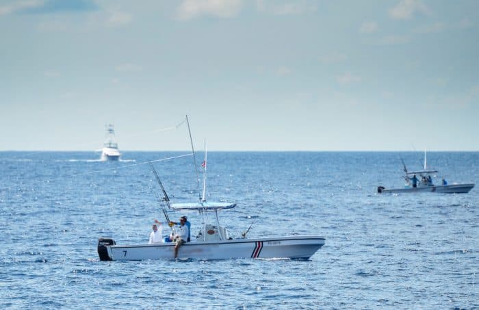 Fishing boats off Costa Rica's Pacific coast.