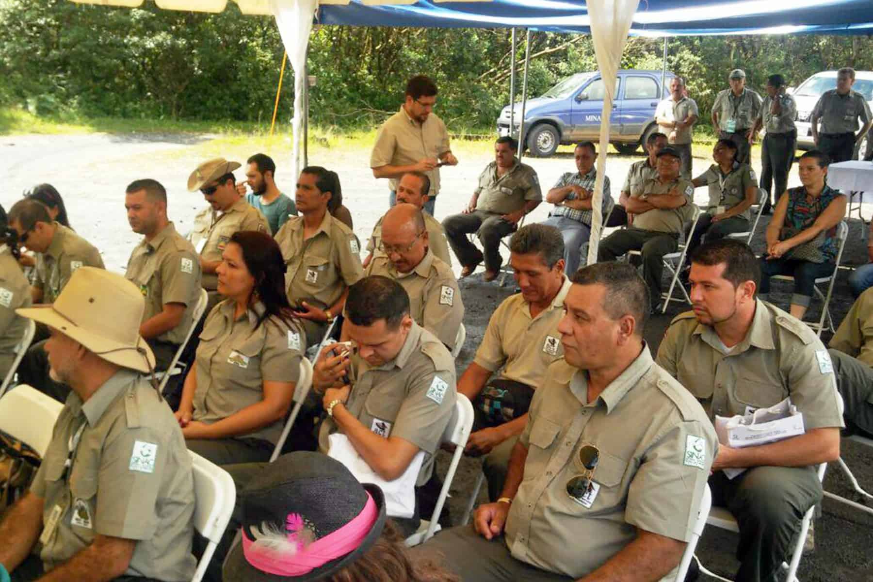 Park rangers at National Park's Day, Aug. 25 2015