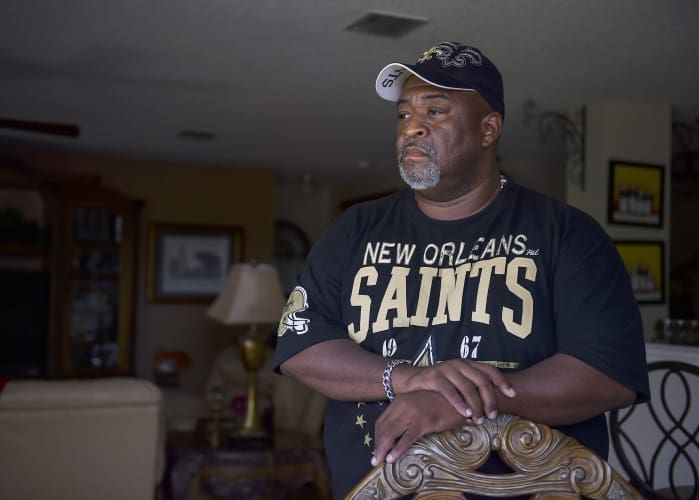 Darron Burton, 49, fled New Orleans for Wylie, Texas, after Hurricane Katrina. He was relocated because of his job and decided to stay.