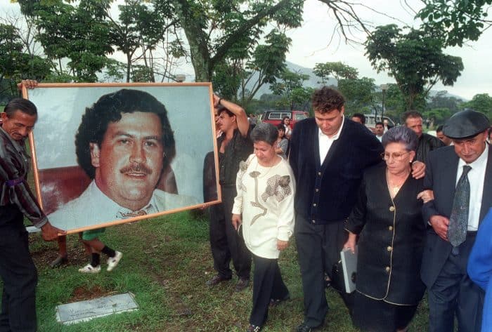 Hermilda de Escobar, second right, mother of Medellín drug cartel kingpin Pablo Escobar.