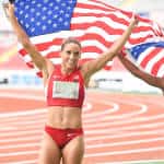 Two-time world champion Lolo Jones celebrates her latest gold medal at the NACAC Championships in San José.
