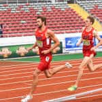 Andrew Wheating and Daniel Winn of the United States finished first and second in the men's 1,500 meter final on Saturday at the NACAC Championships in Costa Rica's National Stadium.