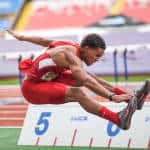 DeMarcus Simpson of the United States finished fourth in the men's long jump finals at the NACAC Championships in San José on Saturday, August 8, 2015.