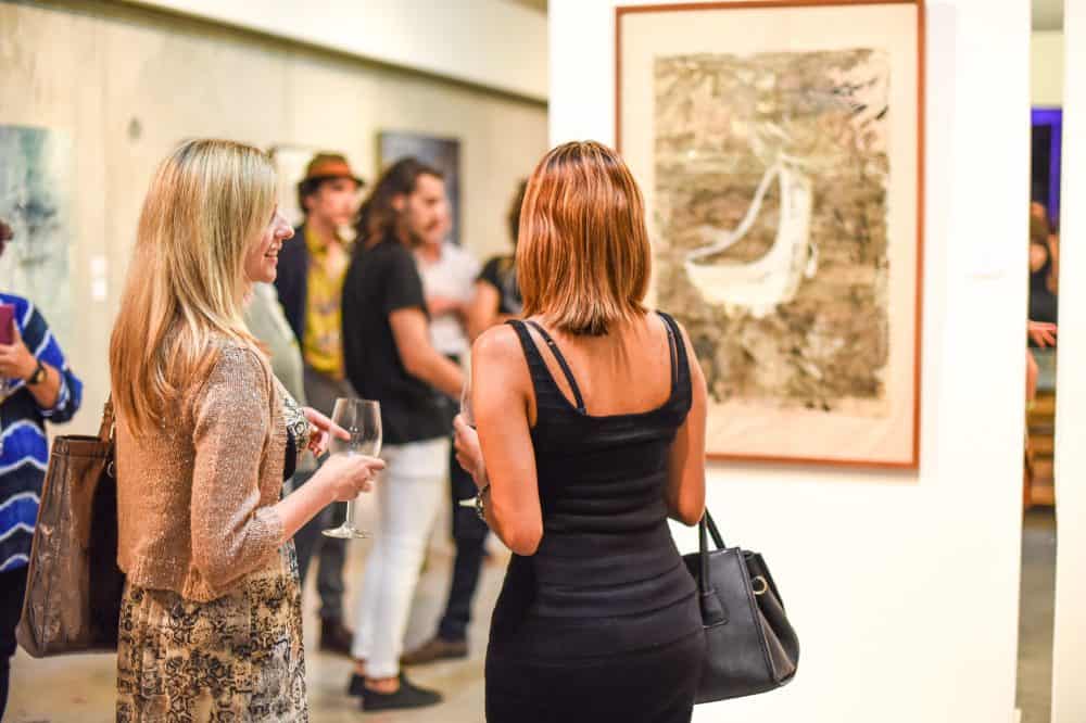 Visitors flocked to Artflow for the exhibit's inauguration on Wednesday, August 19.