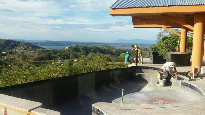 Constructing a pool in Costa Rica