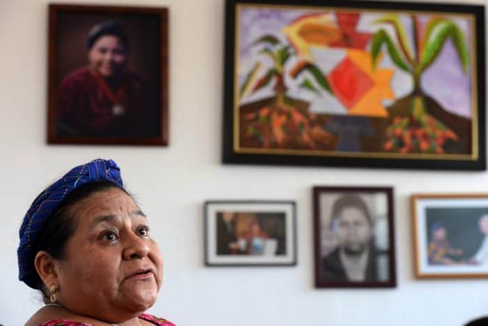 Guatemalan Nobel Peace Prize laureate Rigoberta Menchú.