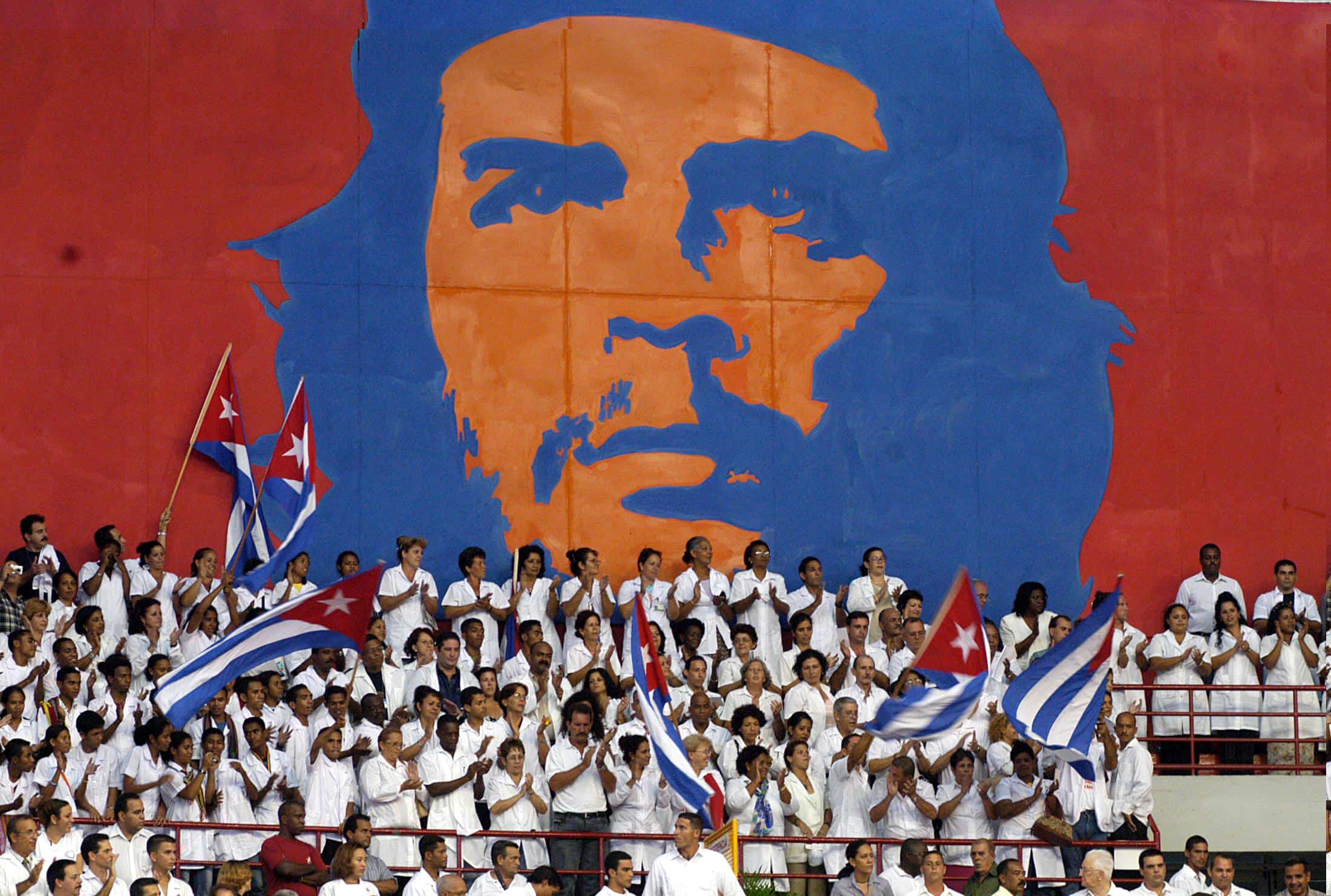 Young Cuban doctors take part in a graduation ceremony for thousands of new professionals.