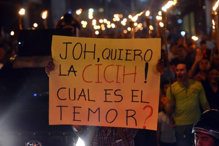 Hondurans protest in the latest in a series of marches.