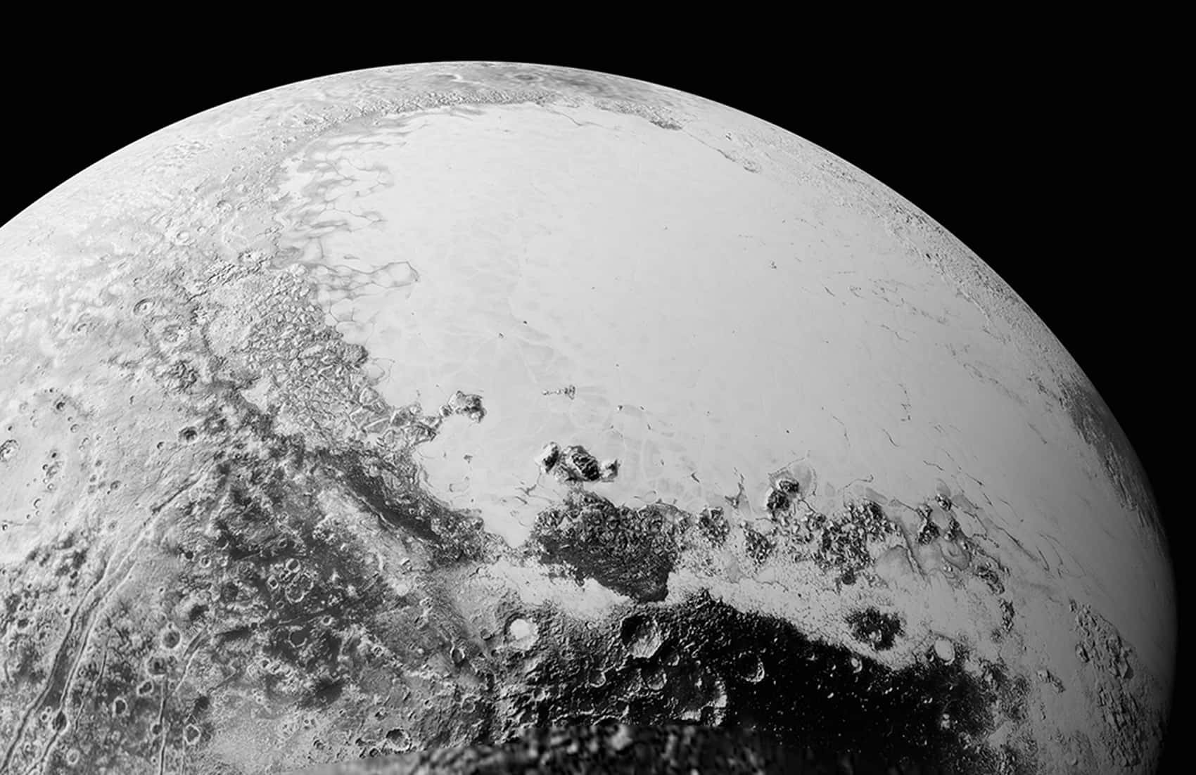 A synthetic perspective view of Pluto
