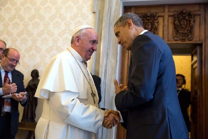 Obama says farewell to Pope Francis after meeting