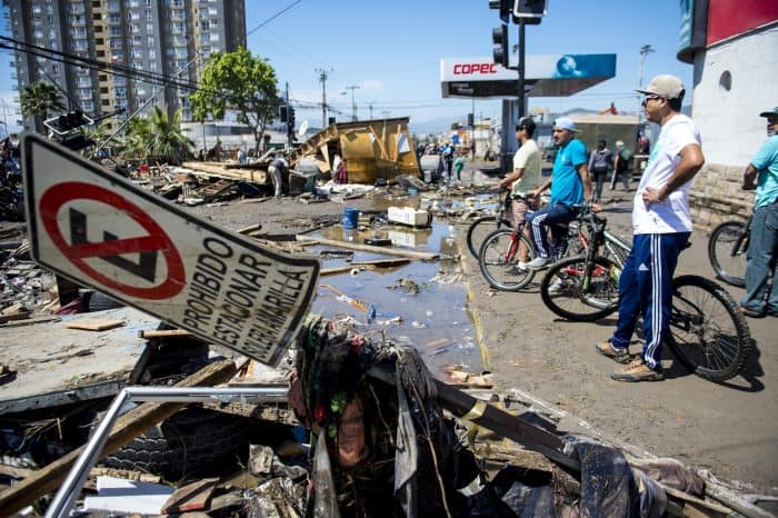 Chile earthquake damage.