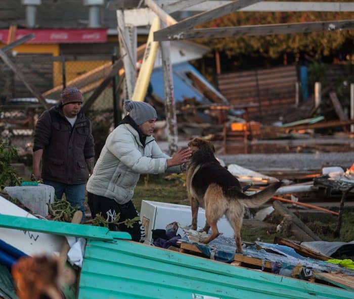 Chile earthquake survivors.