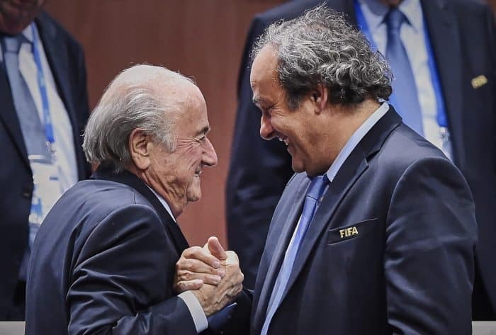 Sepp Blatter and Michel Platini