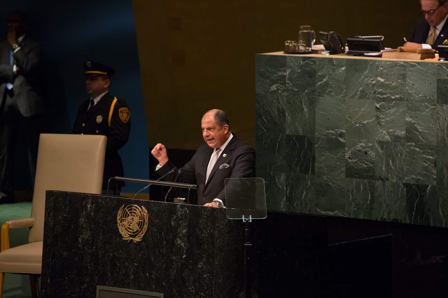 Costa Rica President Luis Guillermo Solís at the U.N.