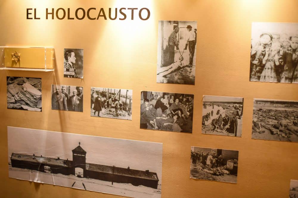 Pictures from the Holocaust on display at the Community Museum.