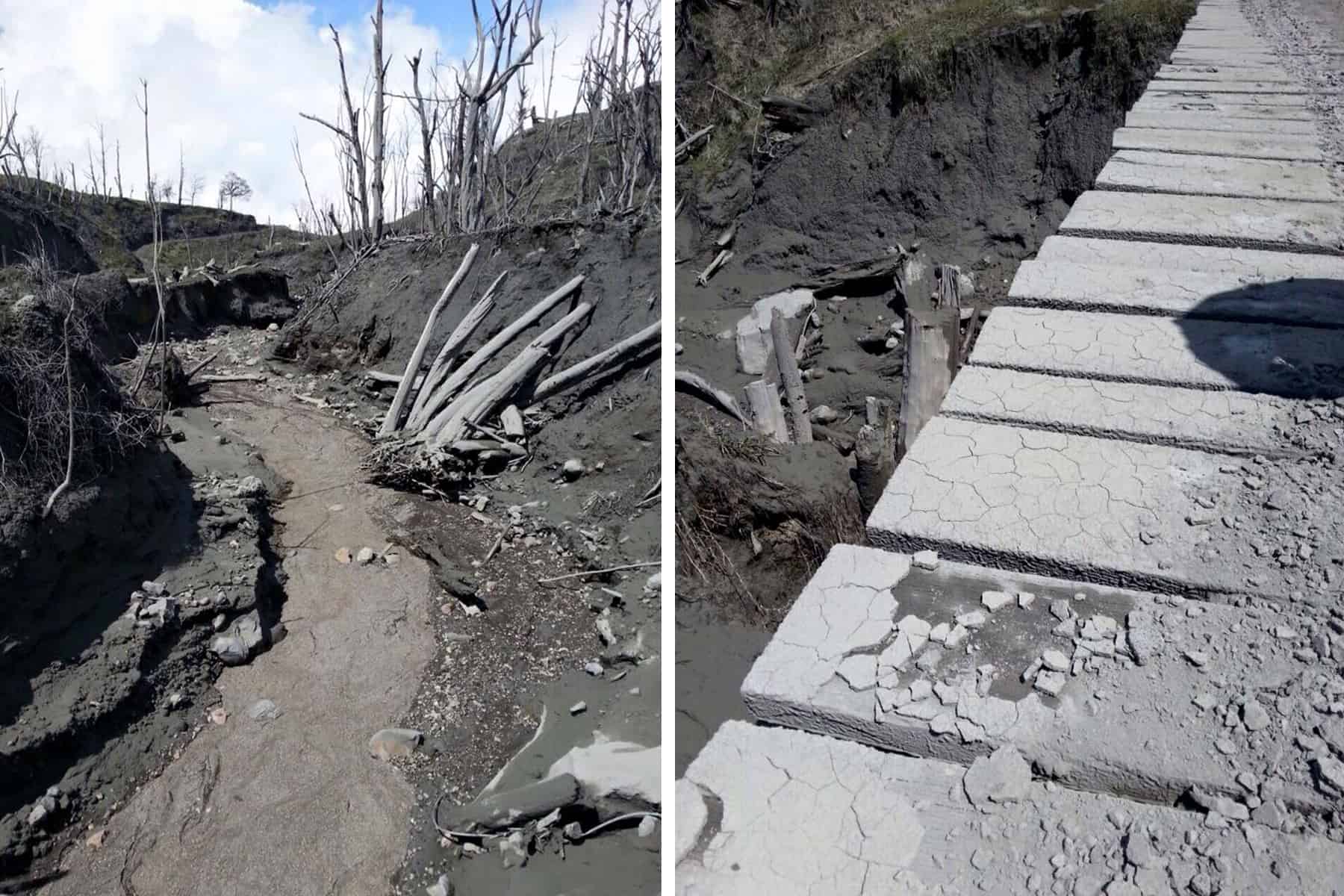 Ash deposits at Turrialba Volcano. Oct. 20, 2015