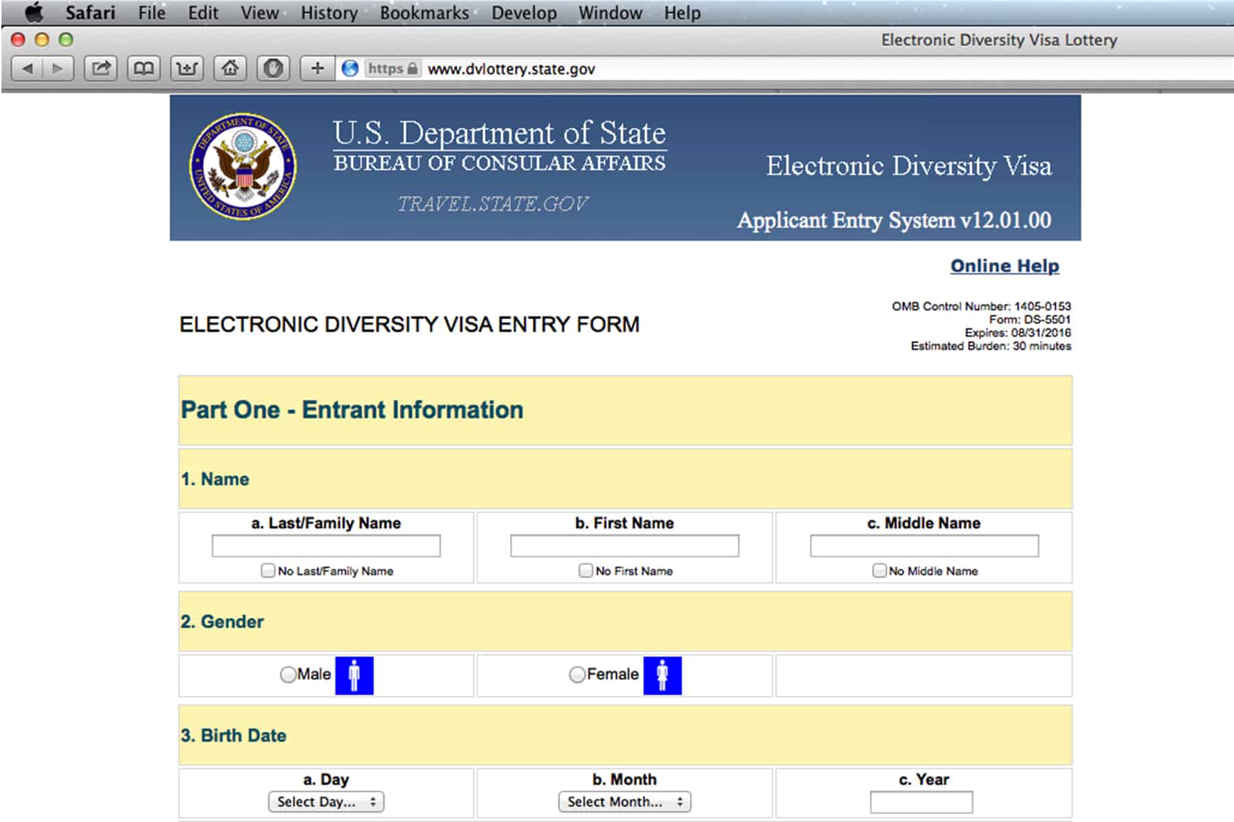 U.S. Visa Lottery program