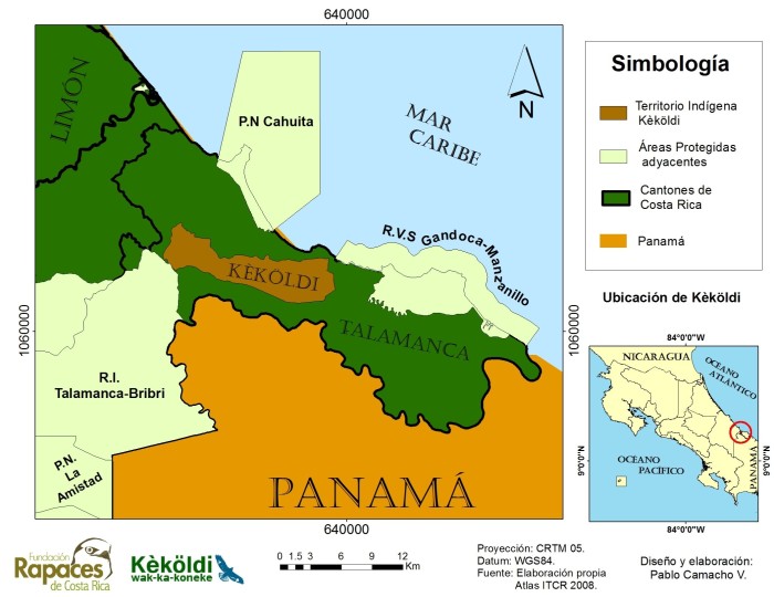 Map of Kekoldi Indigenous Reserve