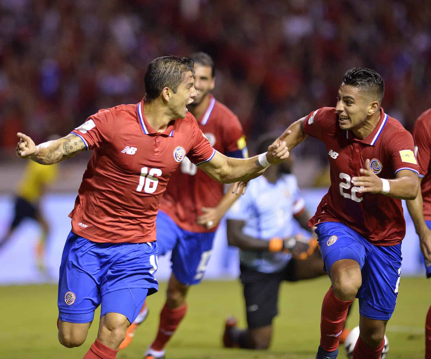 Costa Rica football players Cristian Gamboa and Ronald Matarrita