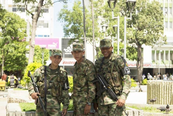 Colombia military soldiers.