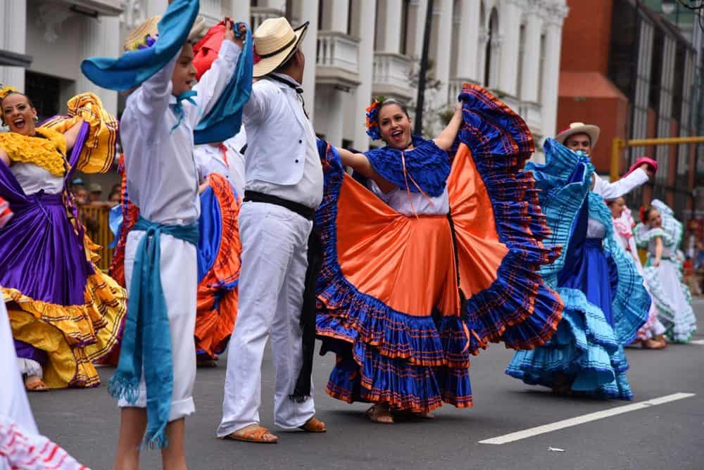 Dancing at the annual Costa Rica Oxcart Parade