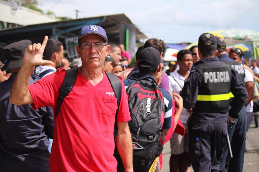 cuban migrant waiting to be processed in Costa Rica