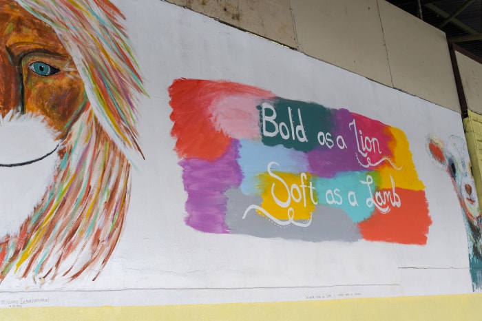 Costa Rica serial killer: mural at rehab center