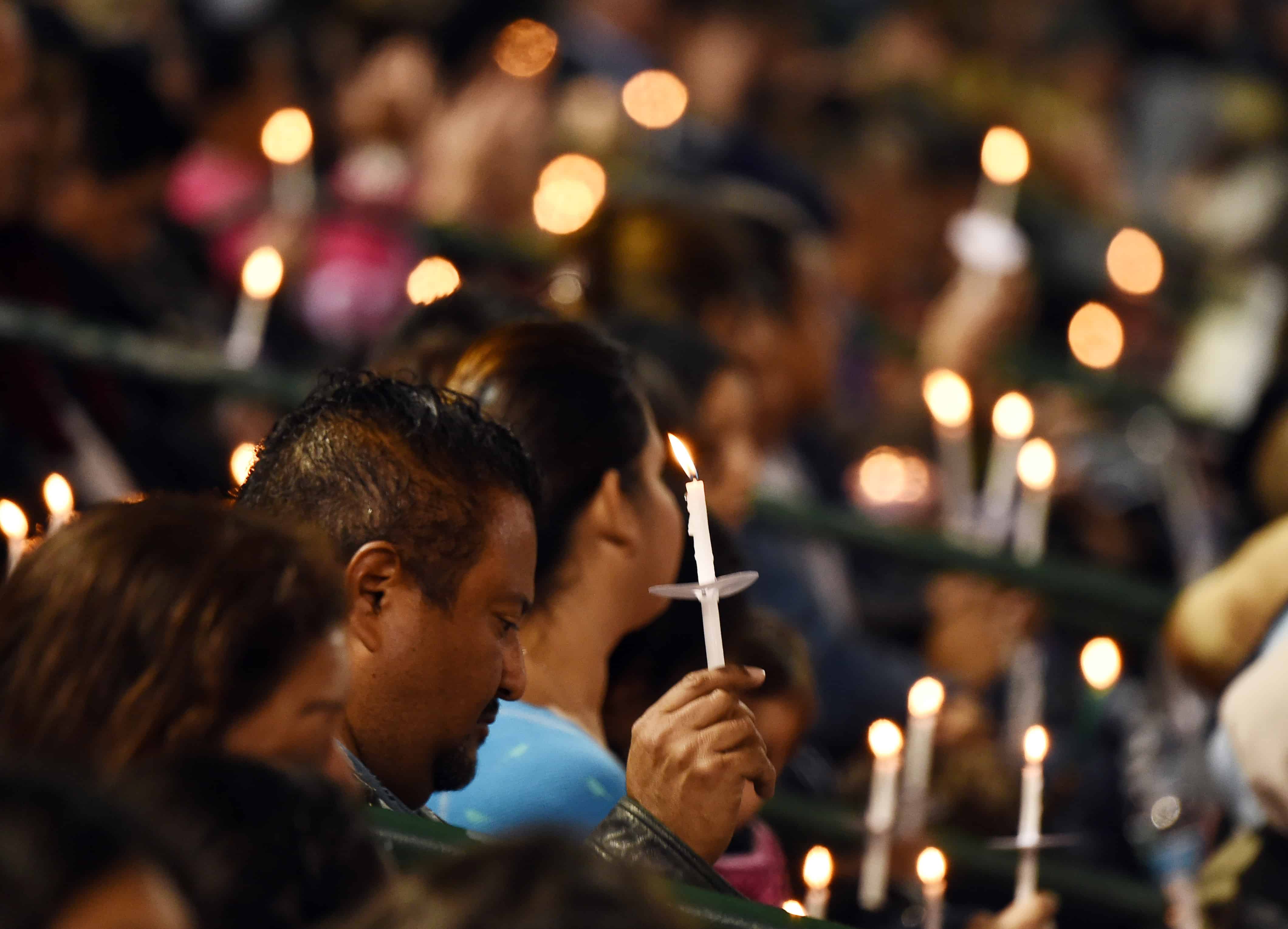 A candlelight vigil for San Bernardino shooting