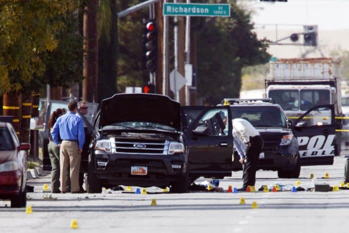 San Bernardino attacks: suspects' vehicle