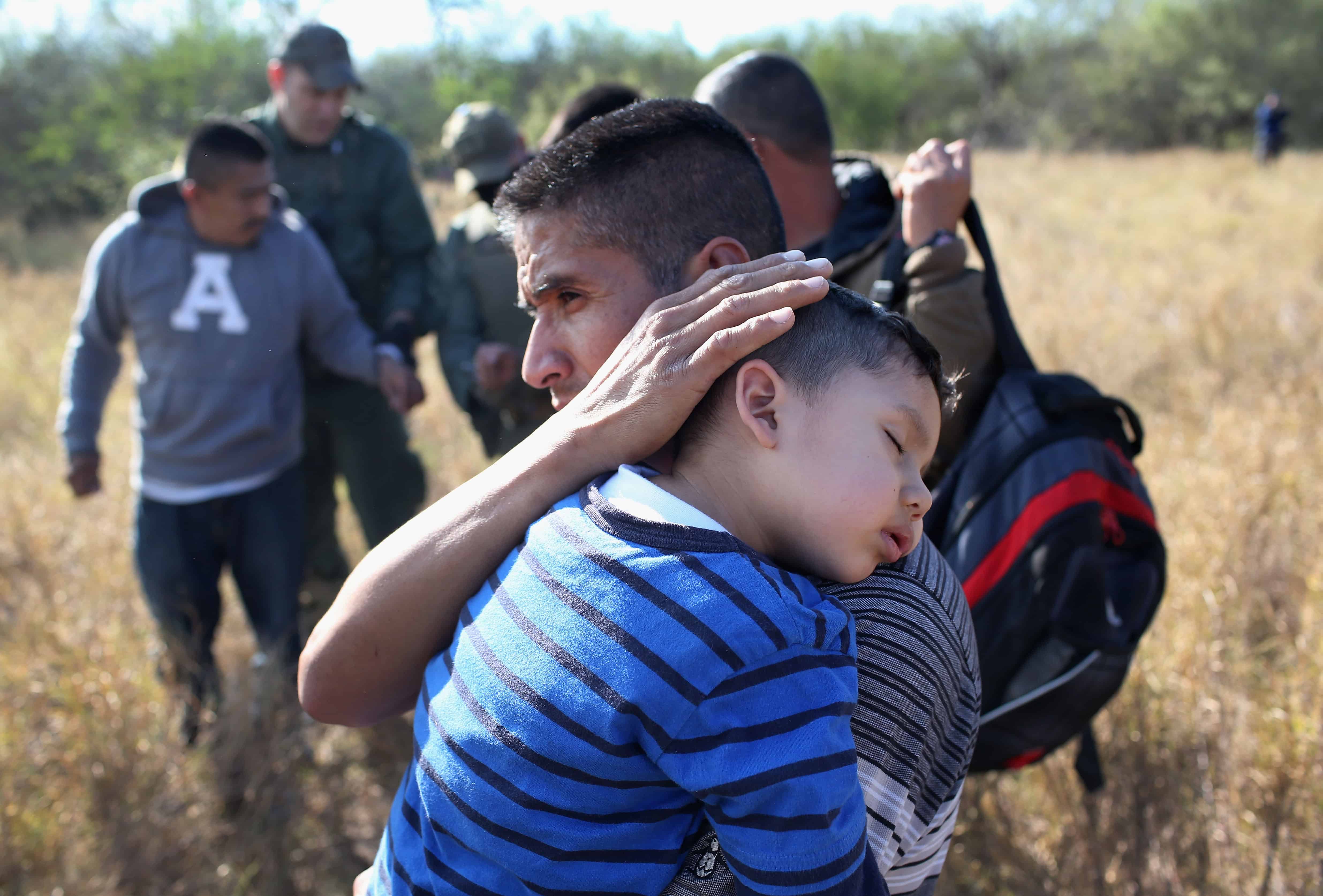 A 3-year-old; child migrants at US border