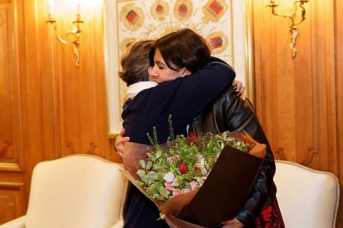 Anne Hidalgo and Christiana Figueres