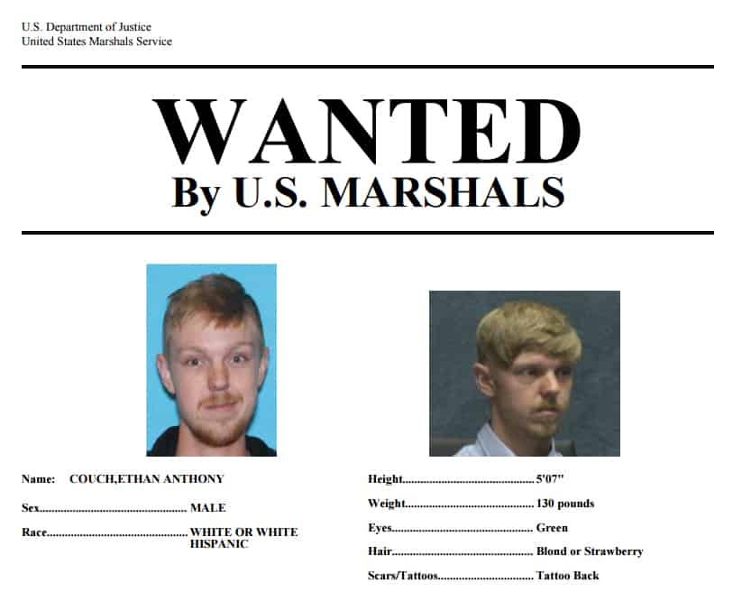 Affluenza teen Ethan Couch wanted poster