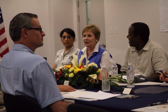 Foreign Minister Manuel González, U.S. Rep. Kay Granger and Ambassador F. Fitzgerald Haney