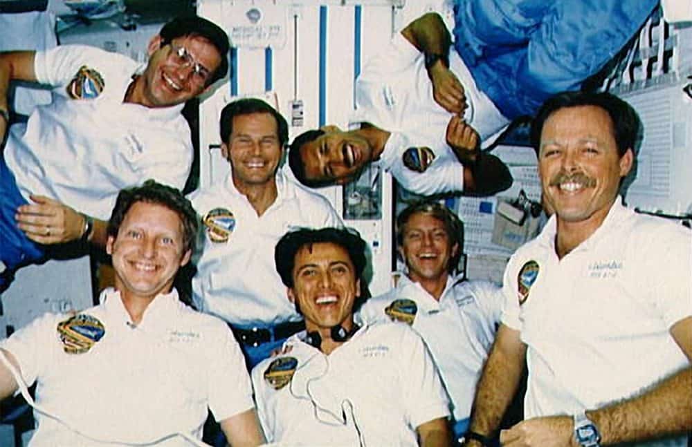 Franklin Chang with crew of the STS-61C NASA Mission
