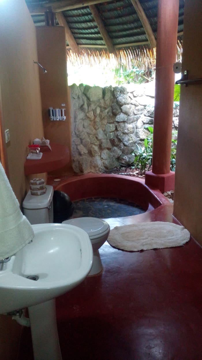 The bathroom in our bungalow.