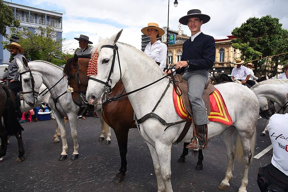 Tico rider dressed in traditional cowboy attire during the Dec. 26 tope parade.