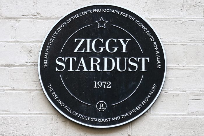 Ziggy Stardust plaque; David Bowie