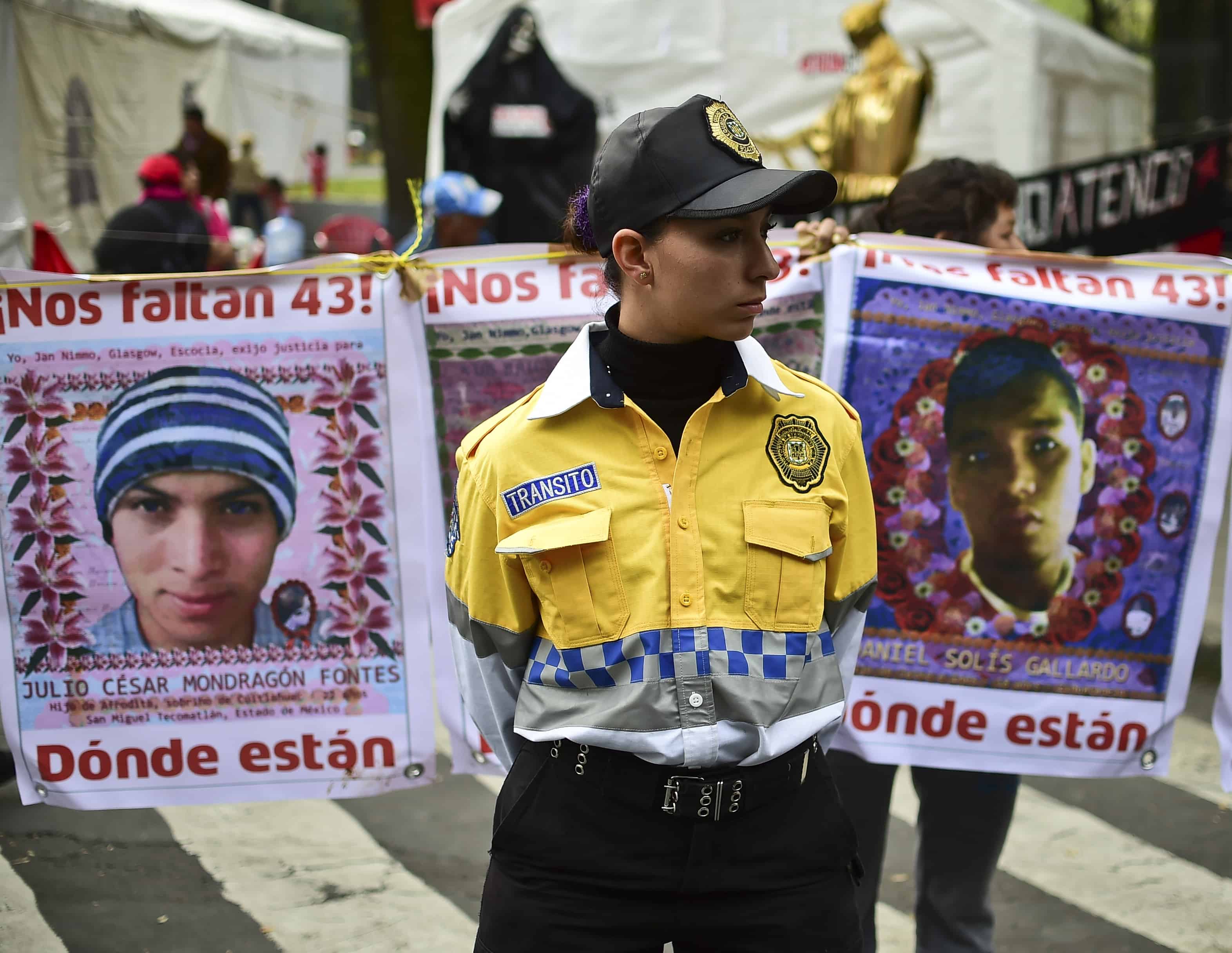 Portraits of missing students in Mexico