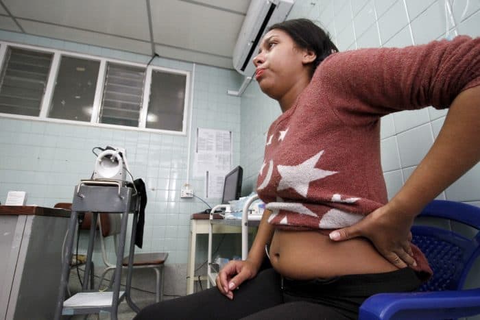 A pregnant woman, Angelica Prato, infected by the Zika virus is attended at the Erasmo Meoz University Hospital in Cucuta, Colombia.