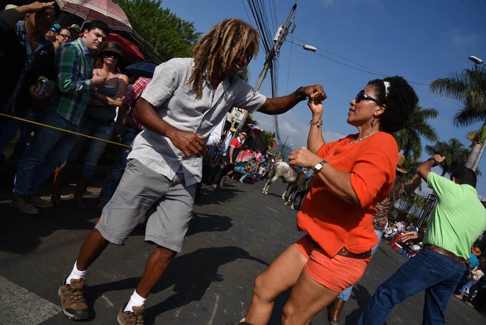 Dancing at the Palmares Tope Costa Rica