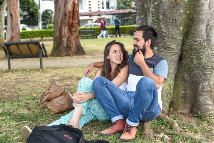 A couple enjoys the afternoon along with the park's nature. Alberto Font/The Tico Times