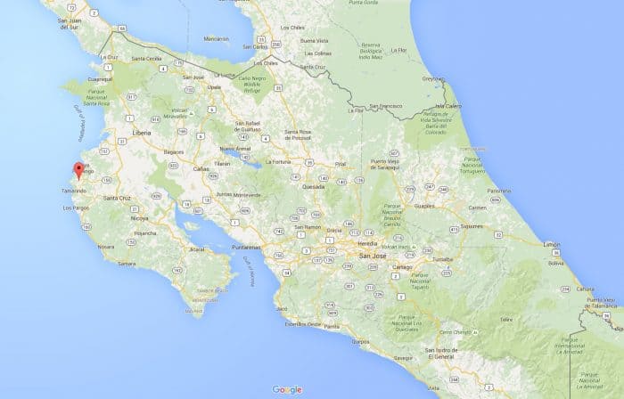 Costa Rica killing: Matapalo map