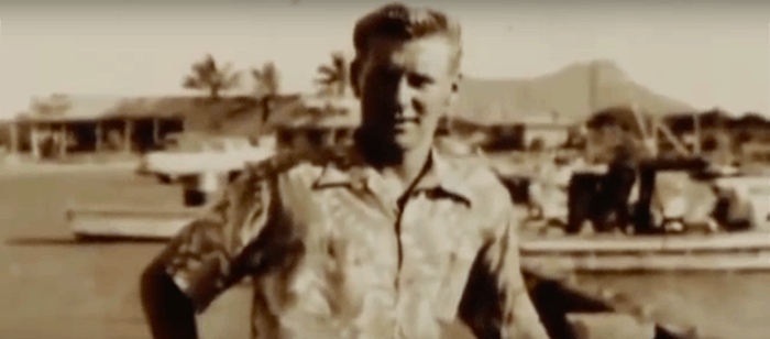 Young Danny Fowlie in a screenshot from "The King of Pavones" video.