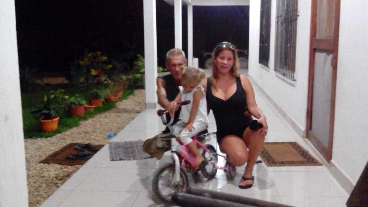 Costa Rica killing: Dirk Beauchamp and Jessica Durán at their home with one of their five children in an undated photo.