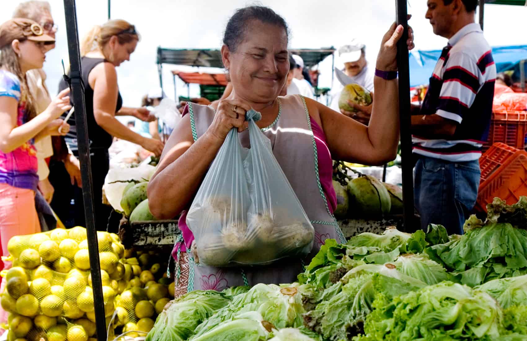 Farmers market in San José