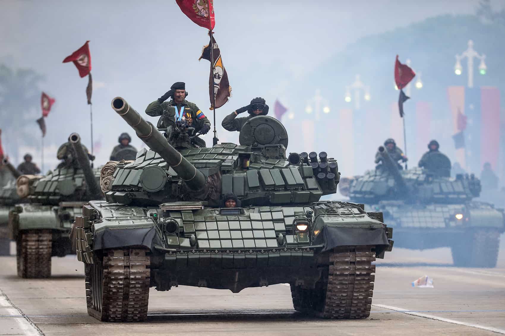 Russian-made T-72B tanks