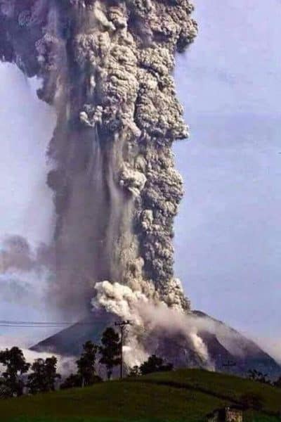 Mount Sinabung in Indonesia erupting in November 2013.