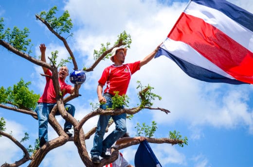 Cheering on Costa Rica